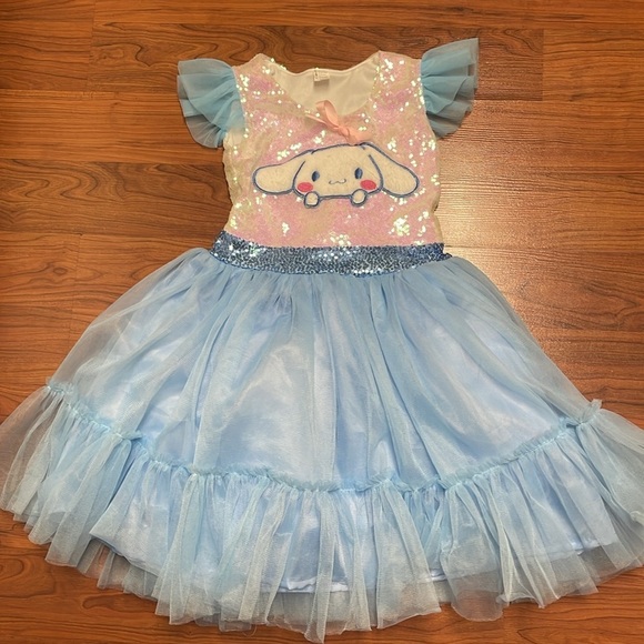 Sanrio Cinnamoroll Girls Blue Sparkly Birthday Dress size M - Picture 1 of 12